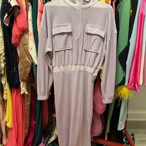 Chic Mauve Long Sleeve Dress